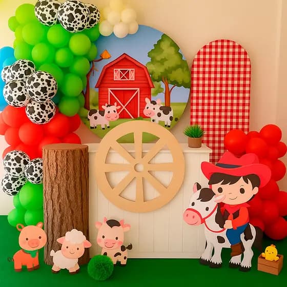 Roda de Carroça em MDF Cru 40cm para Decoração de Festas Temática Fazendinha e Country