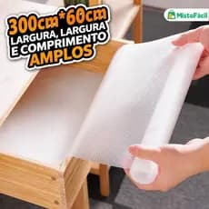 Forro Solução Impermeavel e Antiderrapante Proteção Total Material Ecologico Resistente para Armario Gaveta Transparente