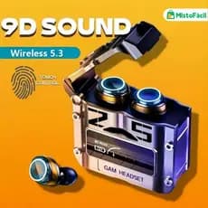 Novo estilo TWS M25/E6S azul fone de ouvido 5.3 sem fio à prova dwireless água 9D estéreo esportes fones LED Microphoe