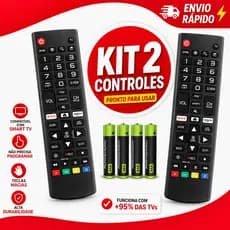Controle para TV LG Smart 4K LED LCD 24 a 65 polegadas