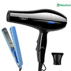 Kit Secador 3200W + Chapinha Bivolt Nano Titanium - 110 / 220V para Alisamento Rápido