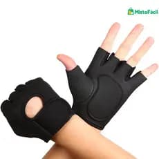 Kit com Par de Luvas de Academia Premium em Neoprene - Otimiza Performance no Treino de Musculação