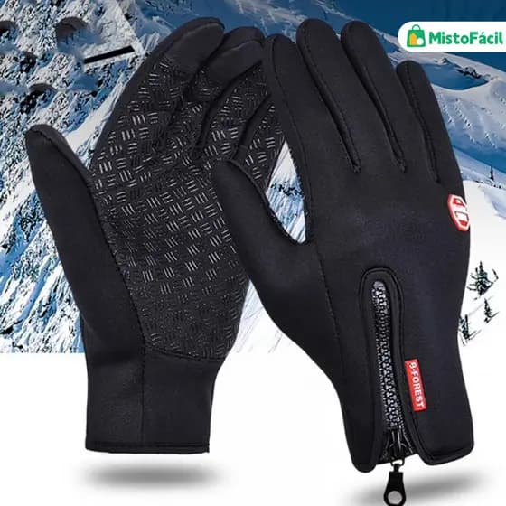 Luva Térmica Unissex Impermeável para Moto e Bike com Touch Antiderrapante