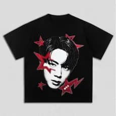 Camiseta Masculina Feminina Estampa Jin BTS Stars Grunge T-shirt Unissex Streetwear Envio Imediato