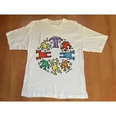 Camiseta Masculina Feminina Estampa Keith Haring Arte Colorida T-shirt Unissex Streetwear Envio Imediato