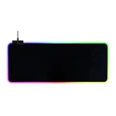 Mouse Pad Gamer Iluminado led Rgb Grande 80 cm por 30 com Mousepad gamer Led com em volta superficie speed para jogos