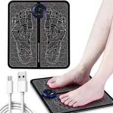 Tapete de Pulso Elétrico Massageador Digital Automático Fisioterapia EMS para Pés