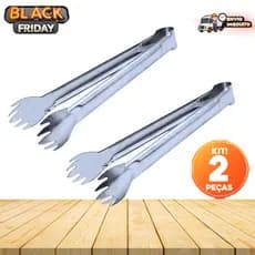Kit com 2 Pegadores de Gelo em Aço Inox para Bar – Ideal para Drinks, Bebidas, Suco e Refrigerante
