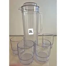 TUPPERWARE. KIT JARRA PREMIER 2L + 4 COPOS PREMIER 290 ML POLICARBONATO. PRESENTE? CHÁ DE COZINHA? LUXO E BELEZA !!!!!