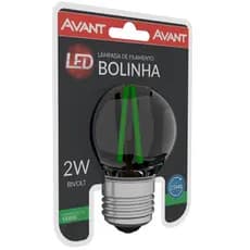 Lâmpada LED Bolinha Filamento 2W Verde Bivolt Avant