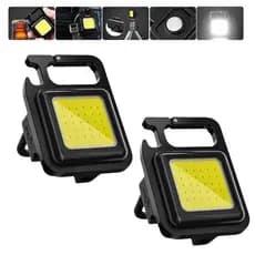 KIT 2 Mini Lanterna Led Portátil Usb Recarregável Bolso Tática Abridor