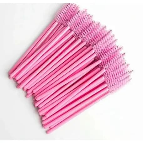 Kit com 50 Escovinhas Pincéis Descartáveis Alongamento Para Cílios e Sobrancelhas Rosa Preto Escolher Variações - SQ8001