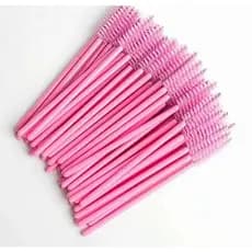 Kit com 50 Escovinhas Pincéis Descartáveis Alongamento Para Cílios e Sobrancelhas Rosa Preto Escolher Variações - SQ8001