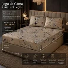 Jogo de Lençol Micro Percal 400 Fios Premium. Disponível nos tamanhos Solteiro, Casal e Queen. Lençol com elástico em to