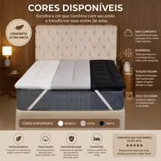 Pillow Top Protetor de Colchão Matelado Extra Macio Casal Queen King Solteiro Sobre Colchão Conforto Hotel Lavável