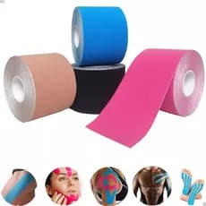 Faixa Kinesio Tape Bandagem Elástica para Fisioterapia e Reabilitação Muscular
