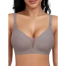 Sutiã sem fio feminino sem costura suporte macio Anti-flacidez sutiã ajustável, roupa íntima respirável confortável