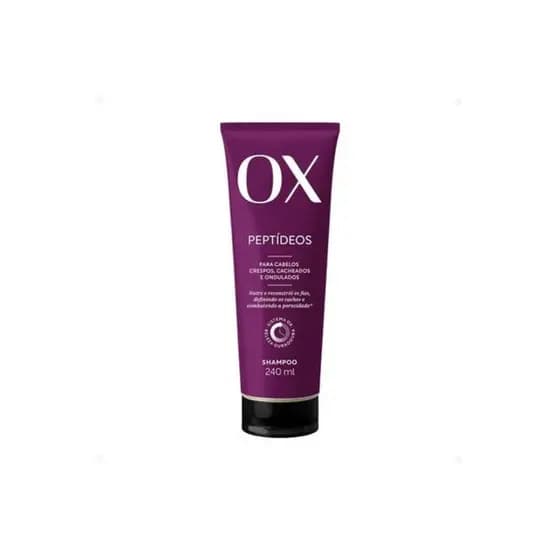 Shampoo OX Peptídeos Cabelos Crespos, Cacheados e Ondulados 240ml