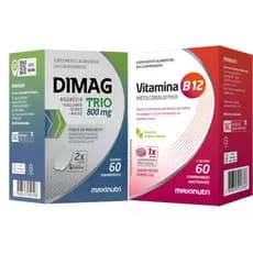 Kit 1 Vitamina B12 Metilcobalamina + 1 Magnésio Trio 60 Comp