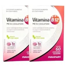 Kit 2x Vitamina B12 Metilcobalamina Mastigáveis 60 Comp