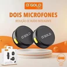 Microfone De Lapela Sem Fio Duplo Tipo C E Lightning A'Gold MCF-380 Magnético Botão Redução De Ruído Gravador Para Celul
