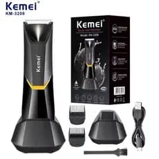 Aparador de Cabelo e Pelos Virilha e Corpo Intimo Unissex Kemei KM-3208 Máquina de Cortar Pelos Corporal Sem Fio