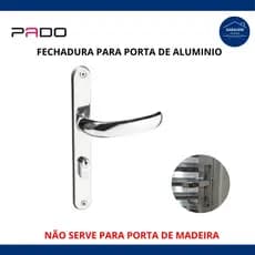 Fechadura Externa Estreita Pado Perfil Estreito Concept Esp 603-22CE (Porta Alumínio)  -  Pado Original Nacional