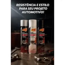 Tinta em Spray Alta Temperatura branco, preto Fosco, Aluminio 400ml Mundial Prime