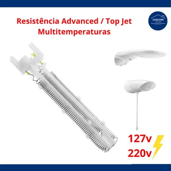 Resistência  para Chuveiro Lorenzetti Advanced / Top Jet 7500W 5500W 127V 220V – Paralela PMR