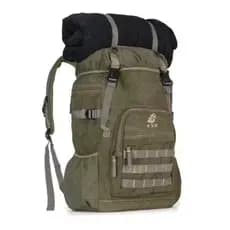 Mochila Kvn Camping Em Lona Com Expansão Reforçada, Mochila Masculina e Feminina 70L