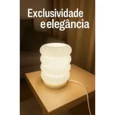 Espetacular Luminária Abajur De Mesa Lampada Led Quarto Moderna