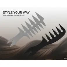 Kit 2 Pentes Especiais de Textura ParaCabelo Barbeiro Volume Estilo Unisex