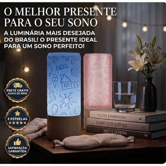 Nova Luminária  Abajur De Mesa Lampada Led Quarto Moderna Estampada desenho em Relevo Moderna Cor Azul