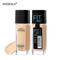 Base FitMe Matte No-Pore Cor Porcelana Clara 30ml Corretivo Marcas de Acne Isolamento