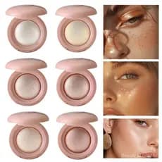 Pó Iluminador de Batata para Maquiagem Facial, Modificação de Contorno, Brilho Natural Tridimensional