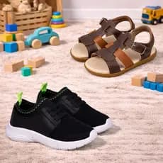 Kit 2 Pares Tenis Infantil Menino Calce Facil Slip On Sandalia Leve Anatomica Confortavel Casual