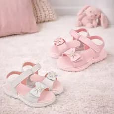 Kit 2 Pares Sandalia Infantil Menina Confortavel Antiderrapante Leve Flexivel Anatomico Resistente