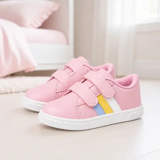 Tenis Infantil Menina Anatomico Macio Leve Antiderrapante Conforto Leve Escolar Casual Calce Facil