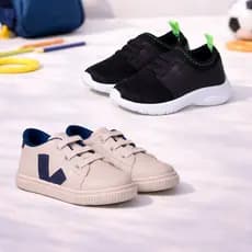 Kit 2 Pares Tenis Infantil Menino Calce Facil Conforto Leve Escolar Casual Antiderrapante Slip On