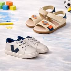 Kit Tenis Infantil E Sandalia Papete Menino Confortavel Leve Antiderrapante Dia a Dia Escolar