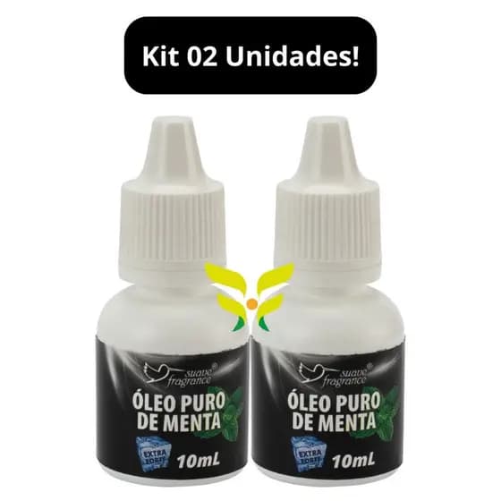 Kit 2 Unidades: Óleo Puro de Menta 10mL Suave Fragrance