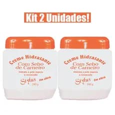 KIT 2 UNIDADES Creme Hidratante Com SEBO DE CARNEIRO 240g STYLUS