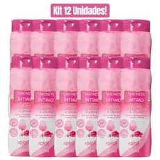 KIT 12 UNIDADES SABONETE ÍNTIMO ALGODÃO DOCE & CHICLETE 200mL APINIL