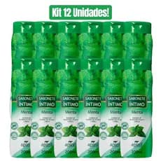 KIT 12 UNIDADES SABONETE ÍNTIMO FEMININO MENTA 200mL APINIL