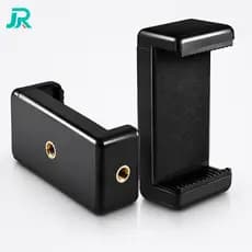 Suporte Clip para Celular Rosca 1/4 Tripé Universal Ring Light Foto Vídeo Live Preto