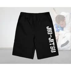 Bermuda Masculina de Jiu Jitsu Treino Academia Sem Bolsos Preta Muay Thai MMA Boxe