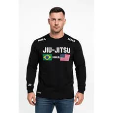 Camiseta Manga Longa de Jiu Jitsu Masculina Treino Academia MMA Luta
