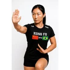 Camisa de Kung Fu Feminina China Artes Marciais Boxe Kickboxing MMA Treino Luta Academia Algodão
