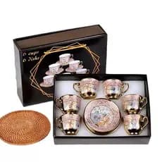 Xícara de café kit com 12 peças de Cerâmica em porcelana1 promoçao