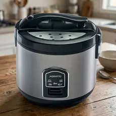 Panela Elétrica De Arroz Inox Agratto Tampa Vidro 10 Xicaras 6 Xicaras Transparente Moderna Eletro